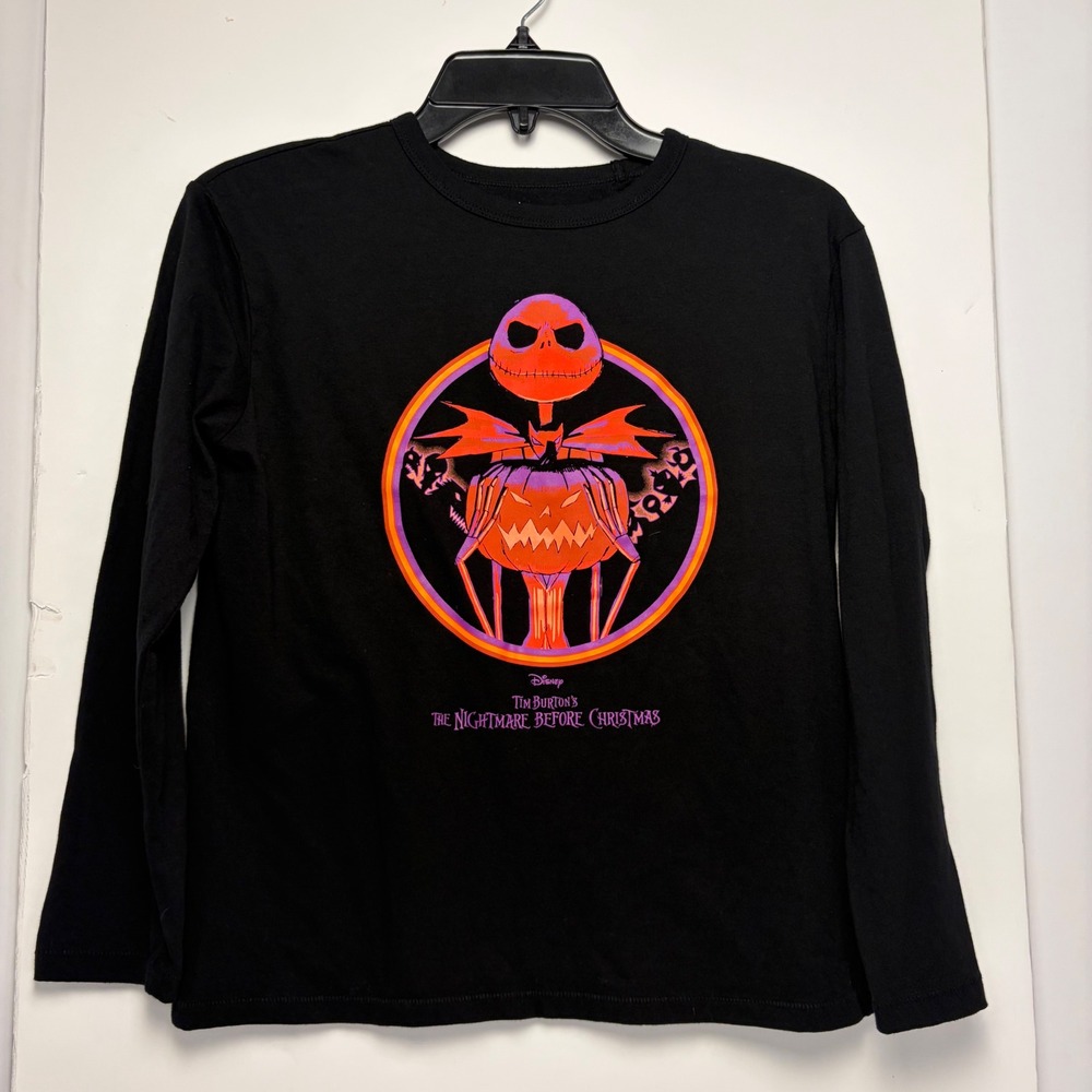 Gap Kids Disney Nightmare Before Christmas Jack Skellington Shirt Black L 10